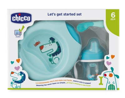 CHICCO SET PAPPA 6 MESI+ AZZURRO