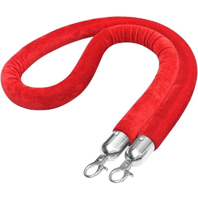 Cordone per Transenne Rosso e Argento in Velluto - VIDAXL