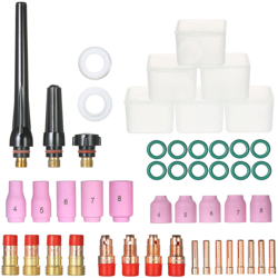 Tig Welding Torch 49Pcs Stubby Gas Obiettivo # 10 Cup Kit Vetro Per Wp-17/18/26 - ASUPERMALL precio