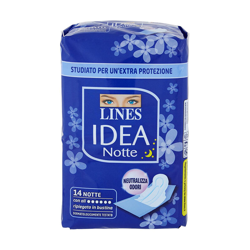 Assorbenti Idea Notte 14 Pz Ripiegato C/Ali Lines - ORIZZONTESHOP en oferta