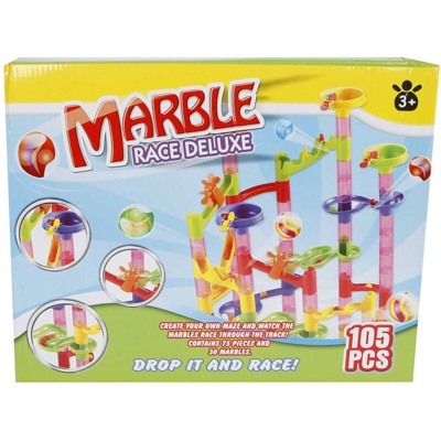 Marble racing Pista per Biglie Deluxe Marble Track Set 105 pz