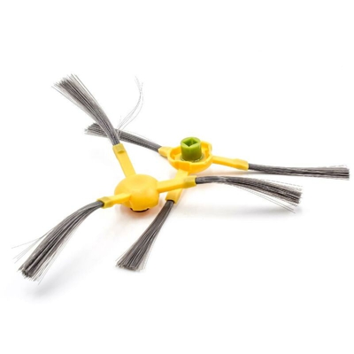 vhbw 2x spazzola laterale compatibile con Ecovacs Deebot D98, DM81 Pro, DM85s, DM88, DN78, DR96 robot aspirapolvere - Set spazzole, grigio / giallo