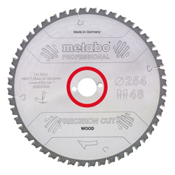 Metabo Lama per seghe circolari HW/CT 254x30, 60 DA 5° neg. - 628222000 precio