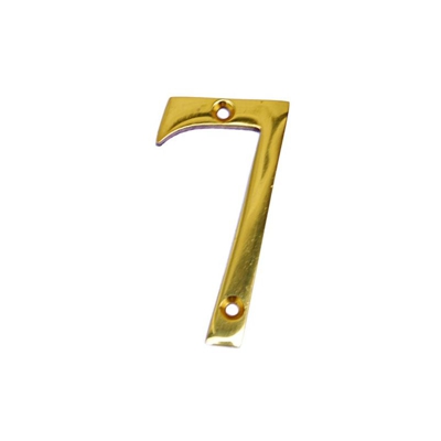 MASIDEF - CIVICO IN OTTONE LUCIDO 8cm N. 7