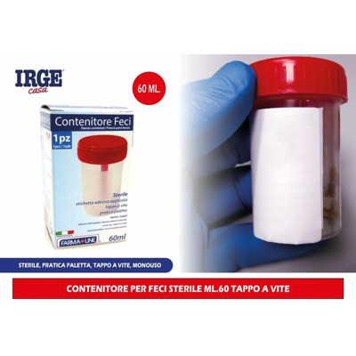 Contenitore Per Feci Sterile Ml.60 Tappo A Vite - BIGHOUSE IT