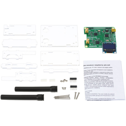 modulo duplex 2018 supporta il MMDVM P25 calda DMR YSF lampone invia due antenne e un'interfaccia USB con alloggiamento acrilico trasparente colore características