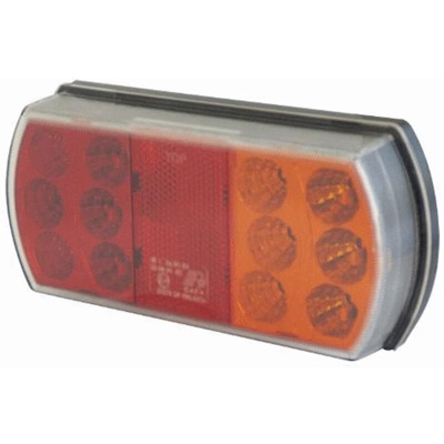 Luce di coda destra 15 LED 12/24V 165x80x35 mm precablati 12/24V 165x80x35 mm - LEM SELECT