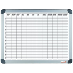 Lavagna Magnetica con Calendario Annuale 60x90 cm Bianca - Desq en oferta