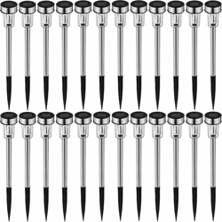 Lampada solare 24 LED bianco - lampade solari da giardino - argento - TECTAKE características