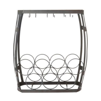 Cantinetta 7 Bottiglie 6 Bicc Cm 47,5X48,5X21 Nera Nero - KASANOVA