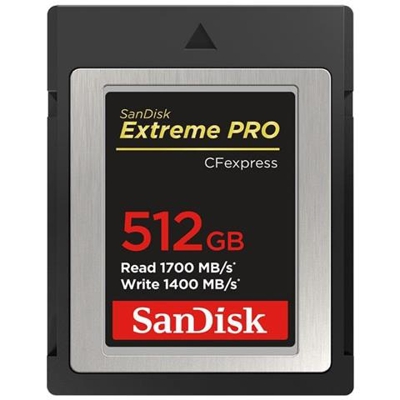 Scheda di Memoria CompactFlash Extreme Pro 512 GB Velocità 1700 MB / s