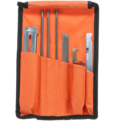 Utensili per affilare motoseghe da 10 pezzi, inclusi lime da 5/32, 3/16 e 7/32 pollici, misuratore di profondita e borsa degli attrezzi - ASUPERMALL