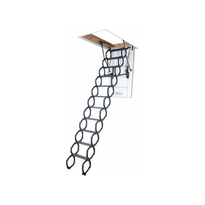 Scala Expert - B. Scala retrattile in metallo - Altezza soffitto massima da 3.10m a 3.30m - Dimensioni foro : 60x90cm