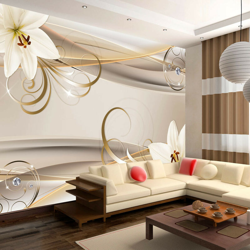 Artgeist - Fotomurale - Lilies and The Gold Spirals - 350x245 características