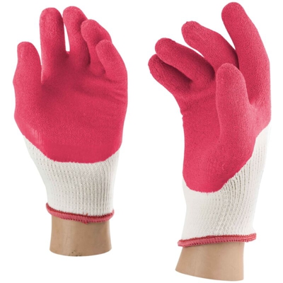 Rostaing - GUANTO COTONE/POLIESTERE RIVESTITO LATTICE T8 FUSHIA RS