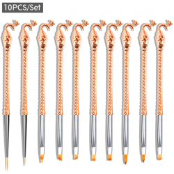 Penna per unghie in acciaio inossidabile da 10 pezzi, set di spazzole per unghie - ASUPERMALL características