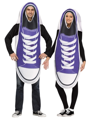 Costume di coppia da scarpe viola