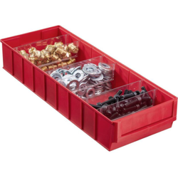 Allit 456571 Cassetta impilabile da magazzino (L x L x A) 185 x 500 x 81 mm Rosso 1 pz. características
