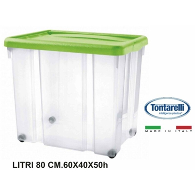 Tontarelli - STORAGE BOX LT.80 CM.60X40X50h COP. VERDE - BIGHOUSE IT
