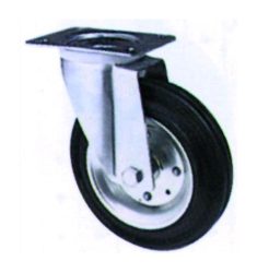 Ruota Gommata Con Base Girevole Qp-A04 Mm. 125X35 - VIGOR precio