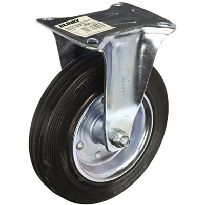 Ruota Gommata Con Base Fissa Qf-A04 Mm. 200X49 - BLINKY