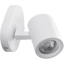 faretto parete laurin 1 luce 220-240 volt CE GU10 IP20 bianco interno orientabile kan 29120 - KANLUX en oferta