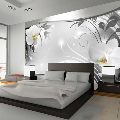 Artgeist - Fotomurale - Silver Abstract - 350x245
