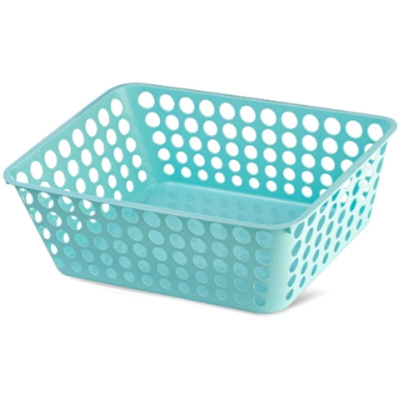 CESTO RETT.RE PORTAOGGETTI MODULA CM.42X29X13h AZZURRO PASTE - BIGHOUSE IT