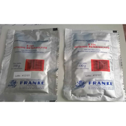 pz 1 METABISOLFITO DI POTASSIO E224 gr.100 ENOLOGIA MOSTO VINO SPUMANTE conserve - ACQUAVERDE precio