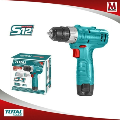 Trapano Avvitatore a Batteria 12 V 20Nm con 2 Punte Piccolo Portatile Total