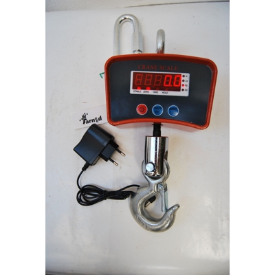Farneed - Bilancia Dinamometro Digitale Strappo Gru Gancio Portata 1000 Kg Industriale