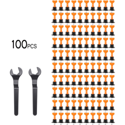 100 set di strumenti per livellamento del sistema di livellamento delle piastrelle per pavimenti Kit di costruzione riutilizzabile - AUGIENB características
