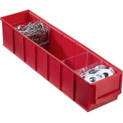 Allit 456541 Cassetta impilabile da magazzino (L x L x A) 91 x 400 x 81 mm Rosso 1 pz.