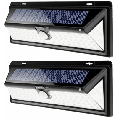 2x Lampada solare LED Luce solare lampada da giardino lampada da parete - Monzana