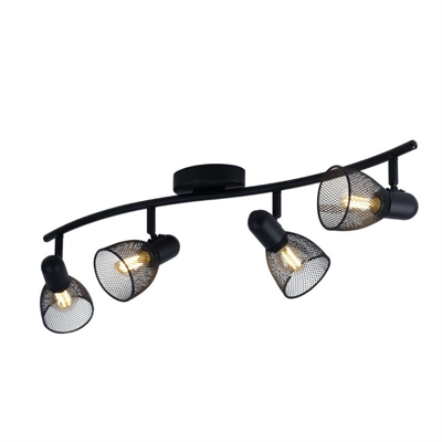 Faretti da Soffitto 4 Luci E14 Lampada Interno Plafoniera Nero Carovigno EGLO