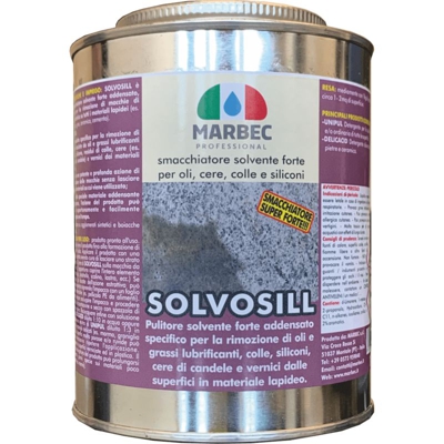 Marbec - SOLVOSILL 1KG | Smacchiatore solvente forte per la rimozione di oli, cere, colle e siliconi