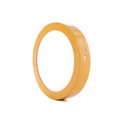 Plafoniera LED Circolare Superficie Montata Ø224Mm 18W 1450Lm 30.000H Giallo | Bianco Naturale (HO-JM18WR-Y-WW) - GREENICE