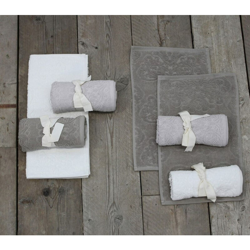 Asciugamani da Bagno Cotone Shabby Chic Beige Panna Eleganti Blanc Mariclò - Colori: Perla características