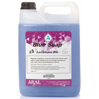 Aral - Blue Soap Sapone Liquido Lavamani Neutro con una Delicata Profumazione Tanica 5 Kg Prodotto Italiano