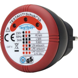 Schuki® 3A Tester presa di corrente CAT II 300 V LED - Testboy en oferta
