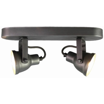 LABEL51 Faretto con 2 Luci Max 30x9x16 cm Grigio