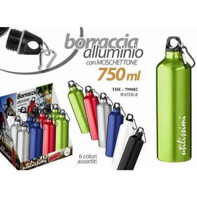 Borraccia Alluminio Sport Ml.750 C/Moschettone - BIGHOUSE IT
