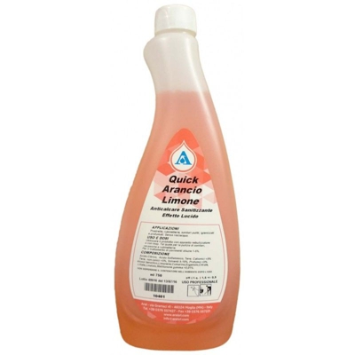Aral - Quick Arancio Limone Anticalcare Sanitizzante Lucidante per Rubinetterie e Sanitari Puliti Prodotto Italiano 750