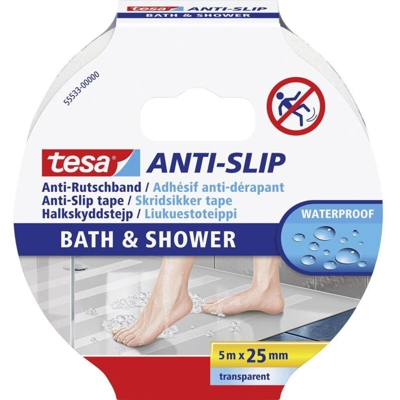tesa Bad & Dusche 55533-00000-11 Nastro antiscivolo Trasparente (L x L) 5 m x 25 mm 5 m