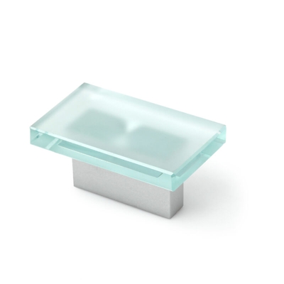 Maniglia stile contemporaneo, Alluminio, Traslucido/Anodizzato Satinato, 32 mm interasse. Marchio REI