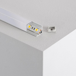 Profilo in Alluminio per Angoli Triangolare 1m Striscia LED Opaco - LEDKIA precio