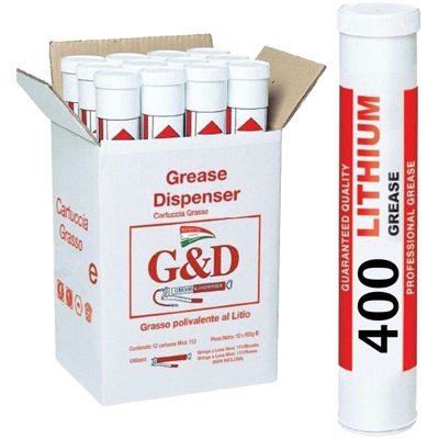Pz 12 cartuccia grasso per pistola maestri siringa ingrassatore lube shuttle 400 gr