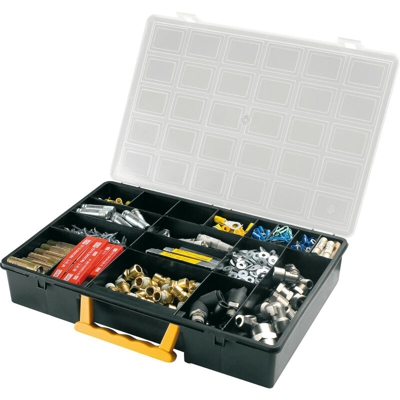 Idroweb - Contenitore organizer portaminuteria 18 scomparti 36 x 25,2 x 6,4 cm