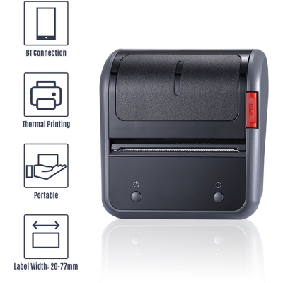 Asupermall - Stampante termica per etichette Bluetooth B3S 80 mm (batteria al litio incorporata)