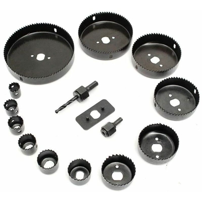 BS - Set seghe a tazza 16pz punta trapano fora legno plastica